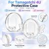 Clear Transparent Shell Glitter Finish Shockproof Case for Tamagotchi 4U Electronic Pets Game Toys