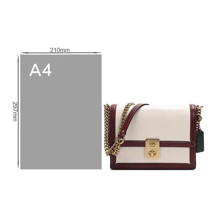 New COACH Hutton Calfskin Small Square Bag, Crossbody Bag, Shoulder Bag Women's 612-B4CAH