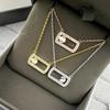 Elegant Women's Large Diamond Pendant Necklace: Light Luxury, Versatile, High-End Fashion.