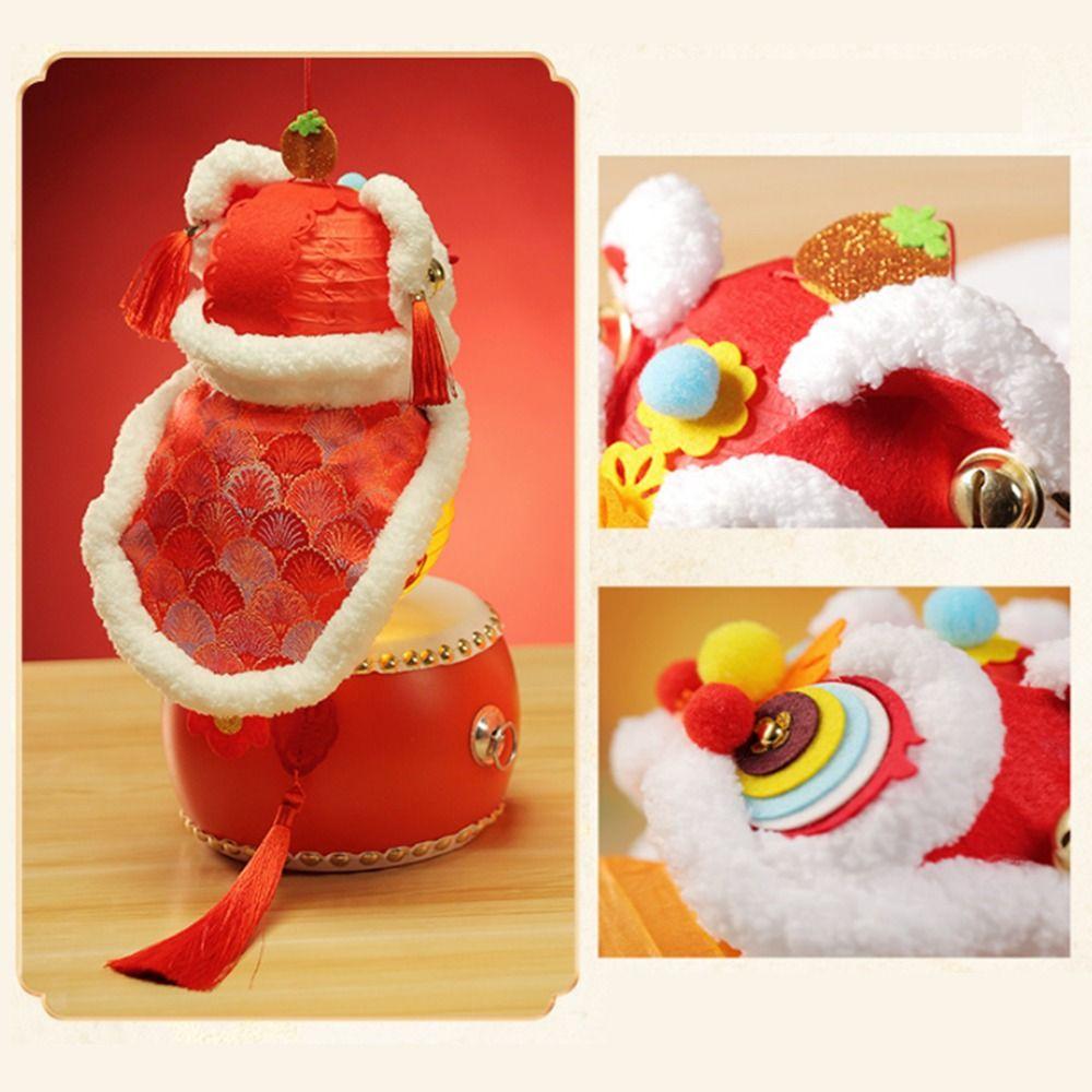 Glowing Glowing Lion Dance Lantern Chinese Style Mid-Autumn Festival Lantern  Kids Gift