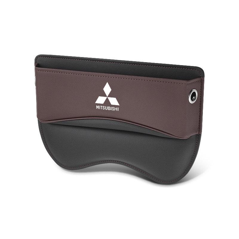

Car Seat Side Storage Pocket for Mitsubishi Lancer 9 10 Ralliart EX ASX L200 Colt Outlander Pajero Cross Auto Accessories коричневий