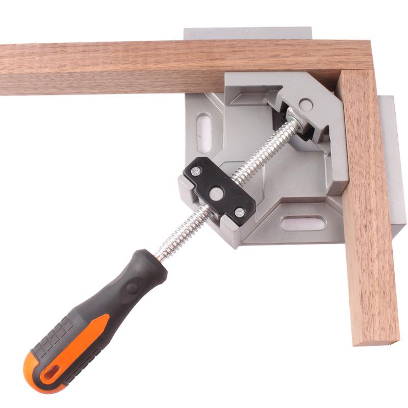 90° Right Angle Clamp: Woodworking, Welding, Lightweight Single Handle Clip for Jigs and Glue.