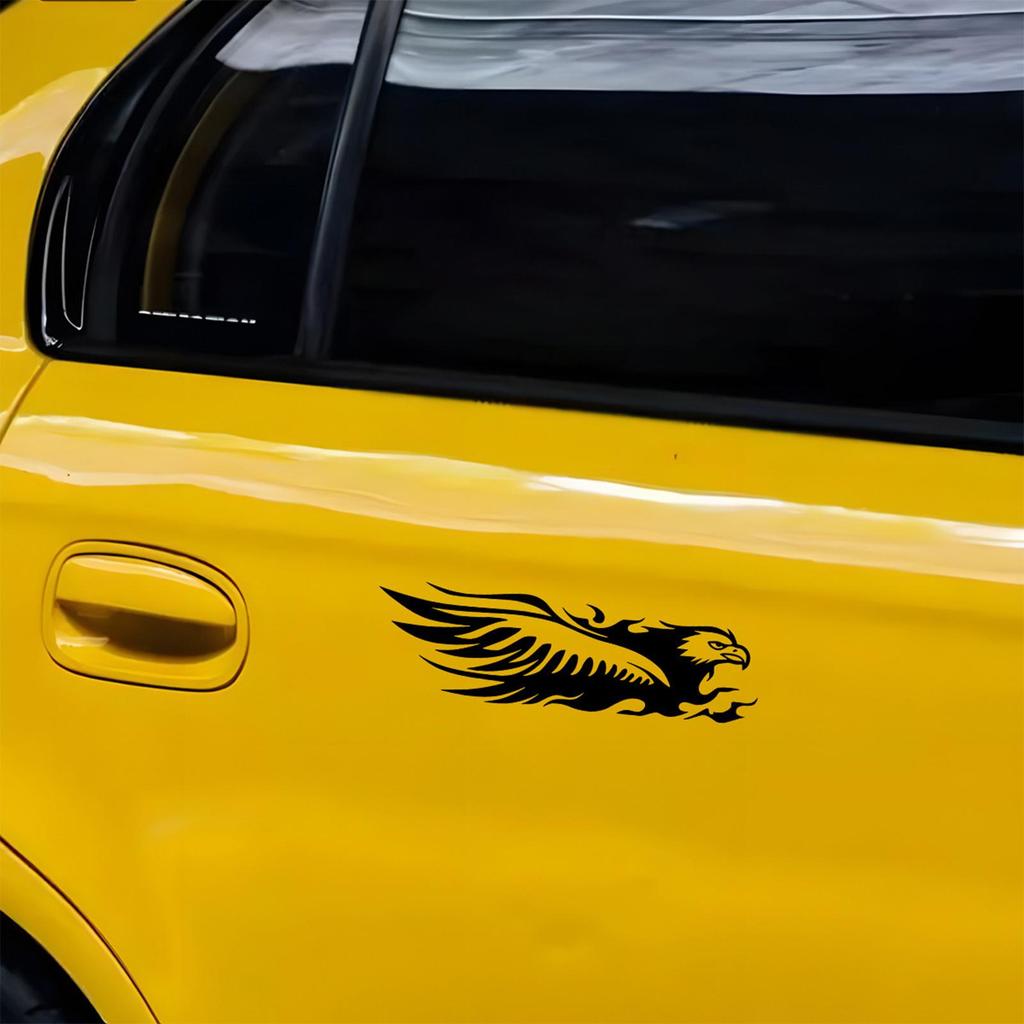 Motorcycle Decals Eagle Design Motorcycle Tank Decals Vintage Reflective Waterproof Self-Adhesive Patch for Vehicles Decoration