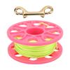 Dive Reel Fluorescent Green Line Plastic Material Copper Double Ended P Hook 30 Meters Cable Length Diving Reels