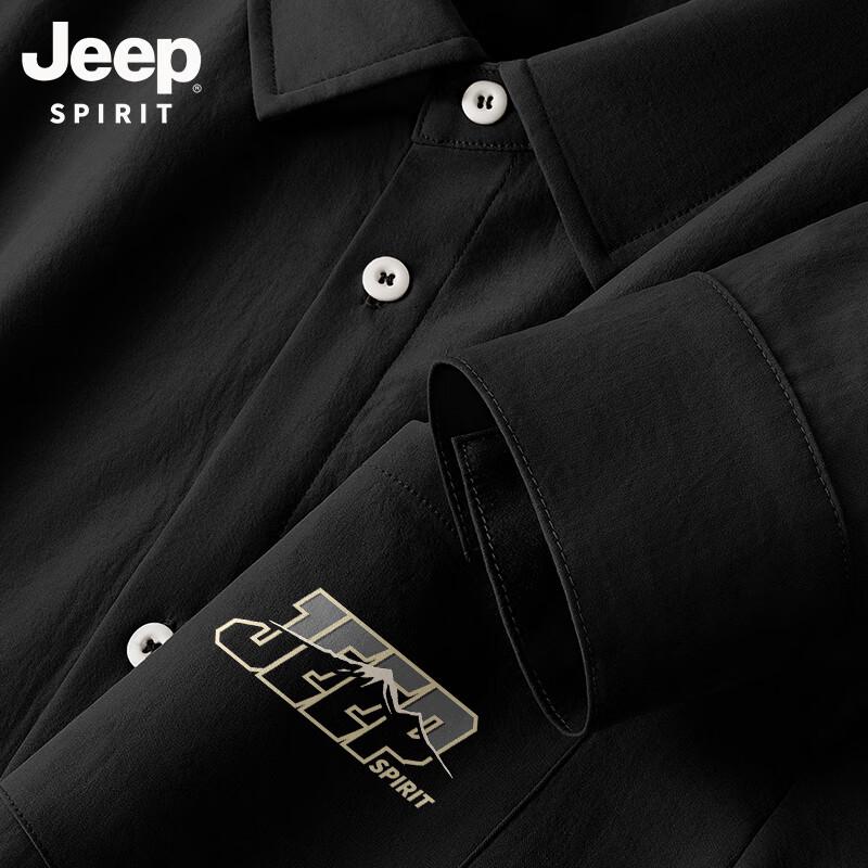 

JEEP SPIRIT Men s Long Sleeve Ice Silk Casual Shirt L
