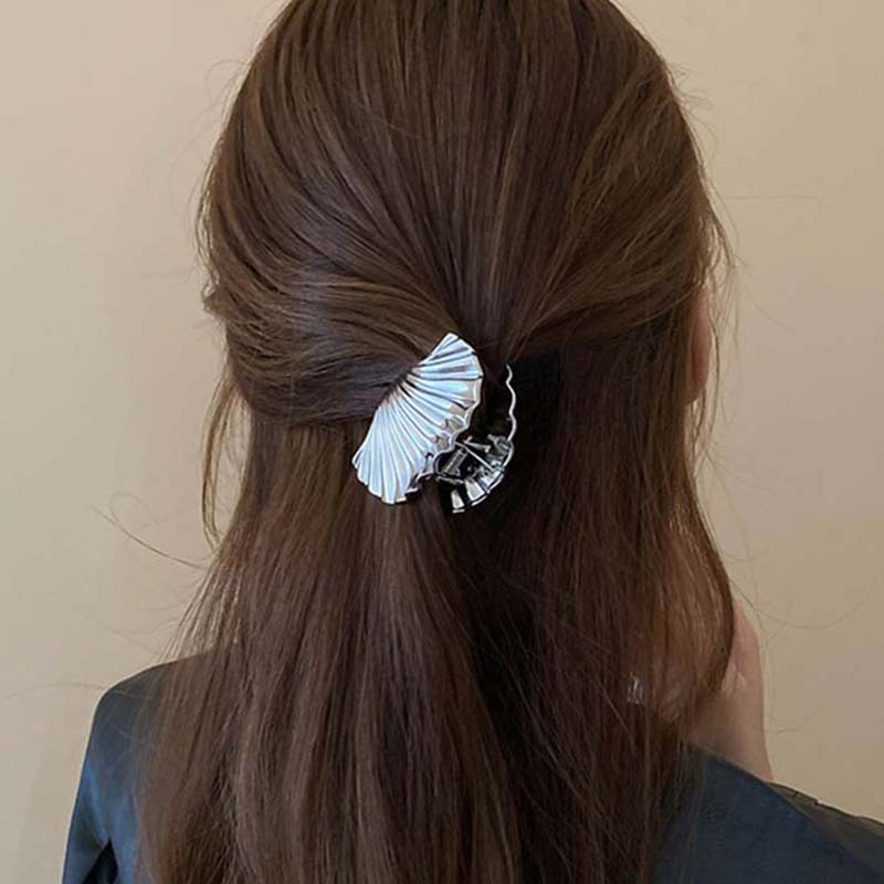 Simple Metal Style Shell Hair Clip for Women Girl Large Small Shell Hair Claws Unique Jewelry Ponytail Hair Tie Hair Accessories