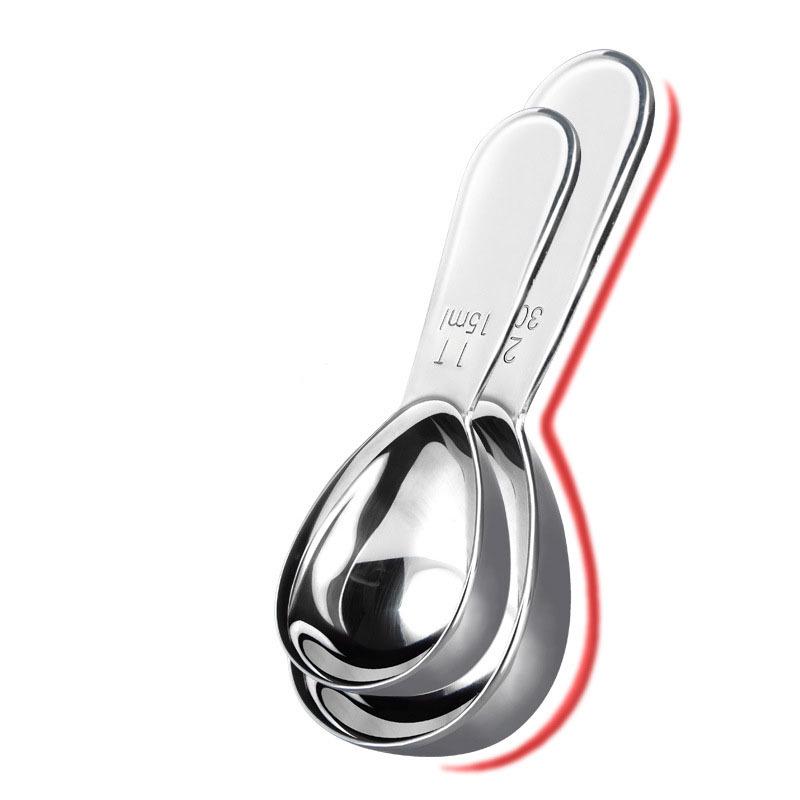 Stainless Steel Coffee & Baking Measuring Spoon Set, 30ml & 15ml