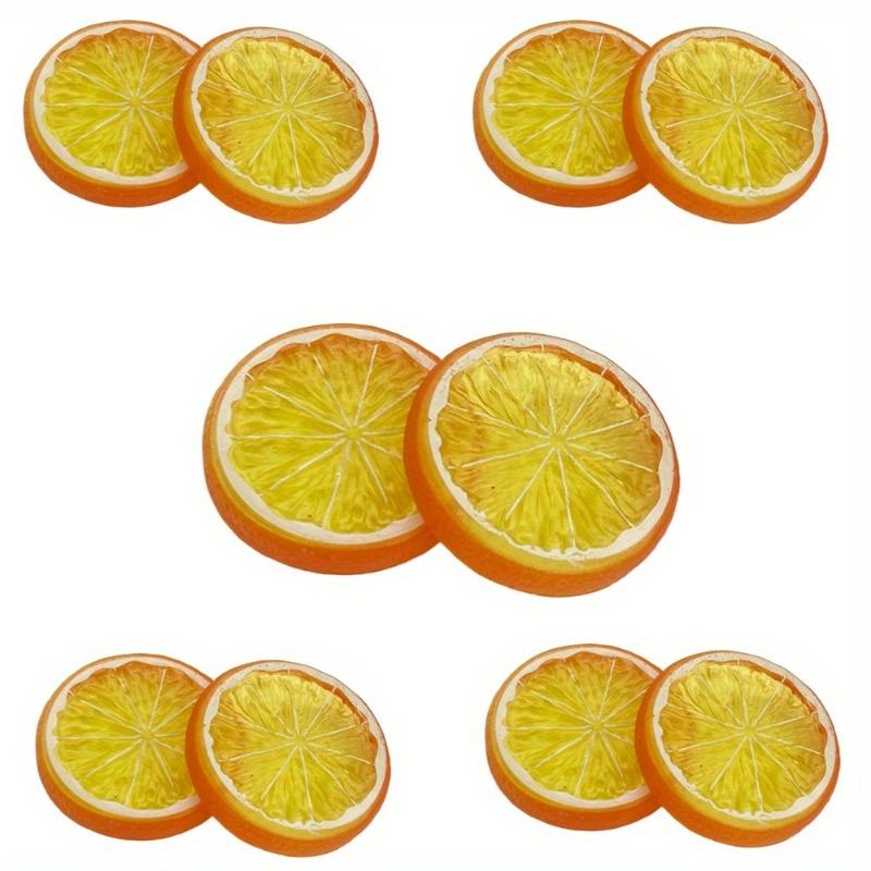 10pcs Artificial Lemon Slice Plastic Lemon Slice Fake Lemon Slice Simulation Fruit Decoration Decoration Photography Photo Props 10pcs