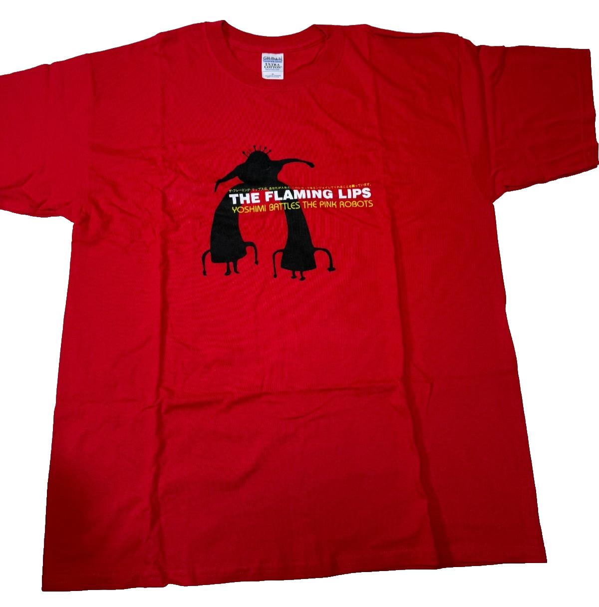 Vintage THE FLAMING LIPS Yoshimi Battles the Pink Robots T Shirt Size XL S