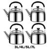Large Capacity Teapot Stainless Steel Teas Kettle with Loud Whistling Multipurpose Water Boiler for Stovetop Use