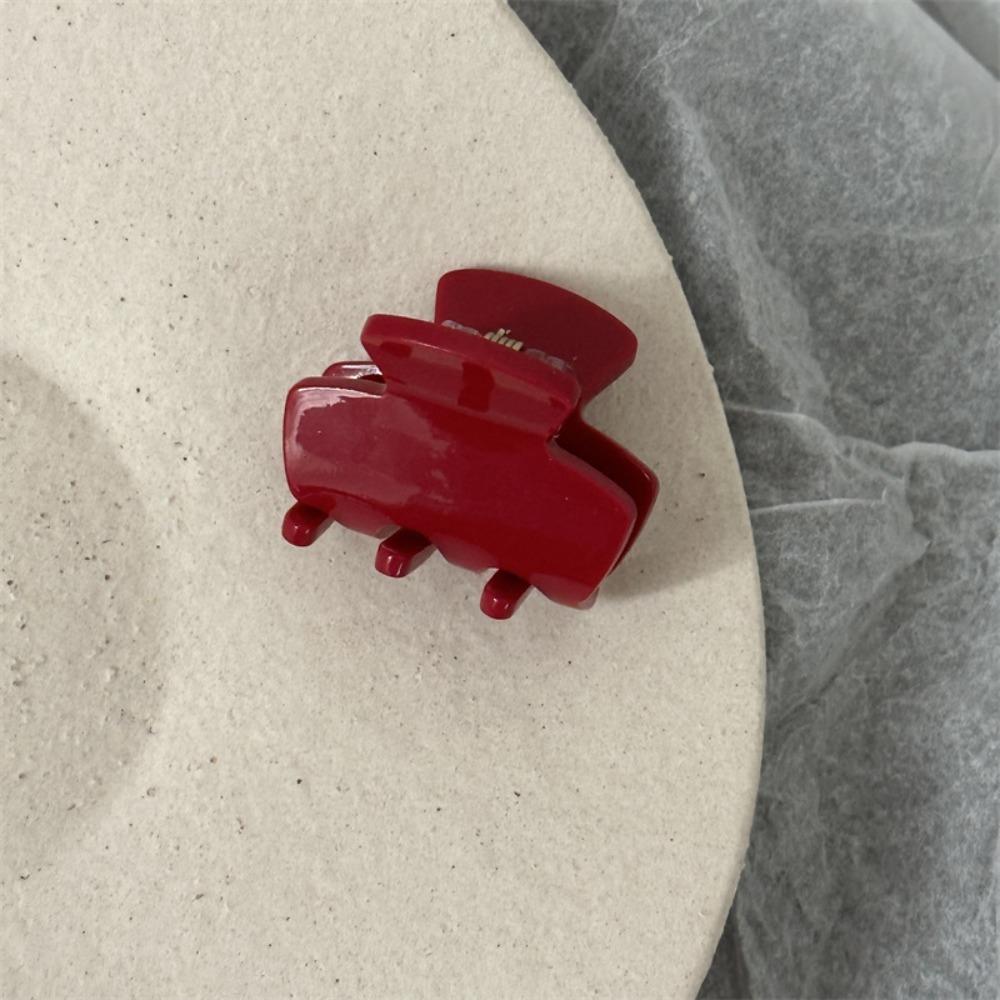 French Retro Style Hair Clip Red Barrettes Fashion Duck Billed Clip  Beauty