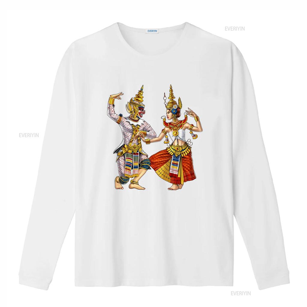 Cambodian Khmer Traditional Dance Apsara Cambodia Dancers T Shirt Unique Cultural Print for Fashion Lovers vintage Washed