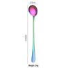 Iridescent Stainless Steel Long Handle Bar Spoon Set