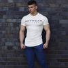 MECH-ENG Men's Training Wear T-Shirt, Short Sleeve, 2-Pack, Stretch Sports Shirts for Strength Training and Fitness, Black + White, XL