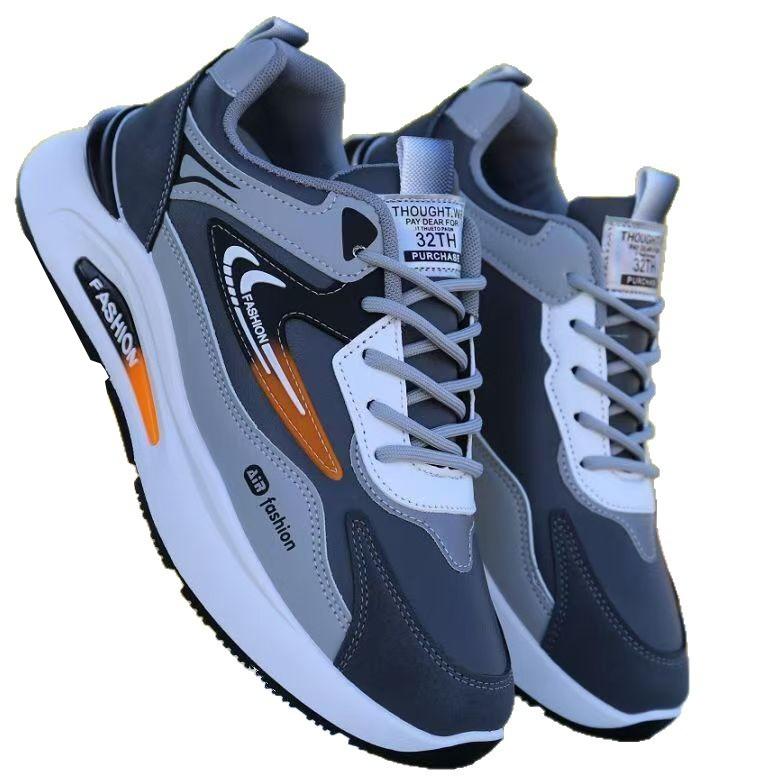 Schoenen Heren herfst leer waterdicht sportschoenen trendy veelzijdig casual zachte zool hardloopschoenen
