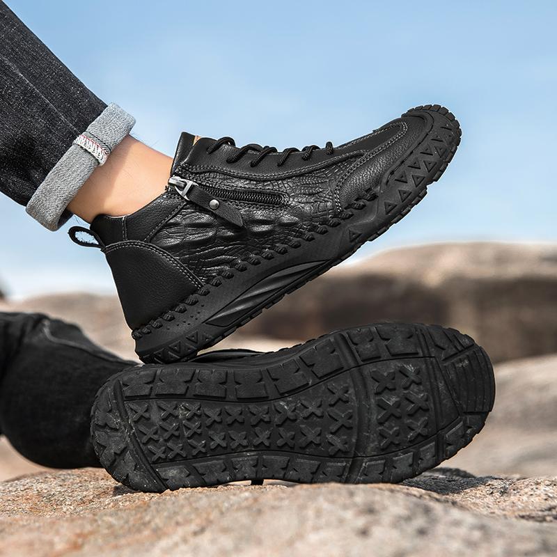 39-48 Men's Casual Shoes Breathable Mesh Casual Sneakers Boots for Men Mens Leather Boots Men's Genuine Leather Moccasins