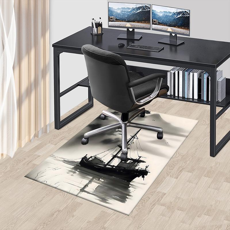 1PC boat ship Non-Slip Floor Carpet Compatible for Office&Living Room&Dining room - Flat-Weave Machine- Soft & Pattern-E272