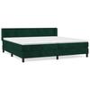 Exclusive House - Slatted Bed Base and Mattress Dark Green 200x200cm Velvet