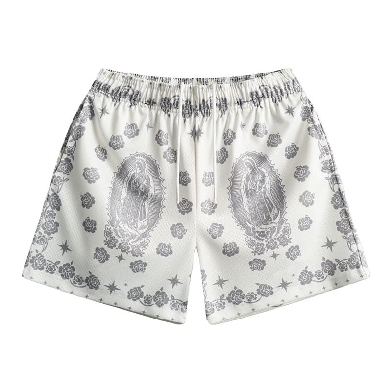 Trend Paisley Graphic Beach Shorts For Men Fashion Summer Streetwear Printed Short Pants Casual Hip HopTrunks