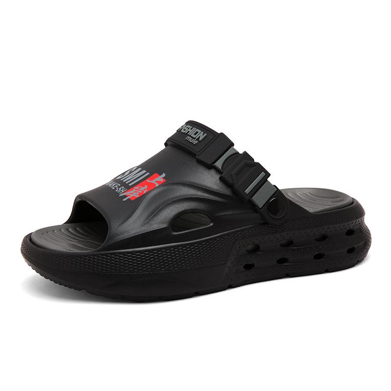 Men's Large Size Open-Toe Beach Sandals - Teen Squishy Feel Summer Slippers