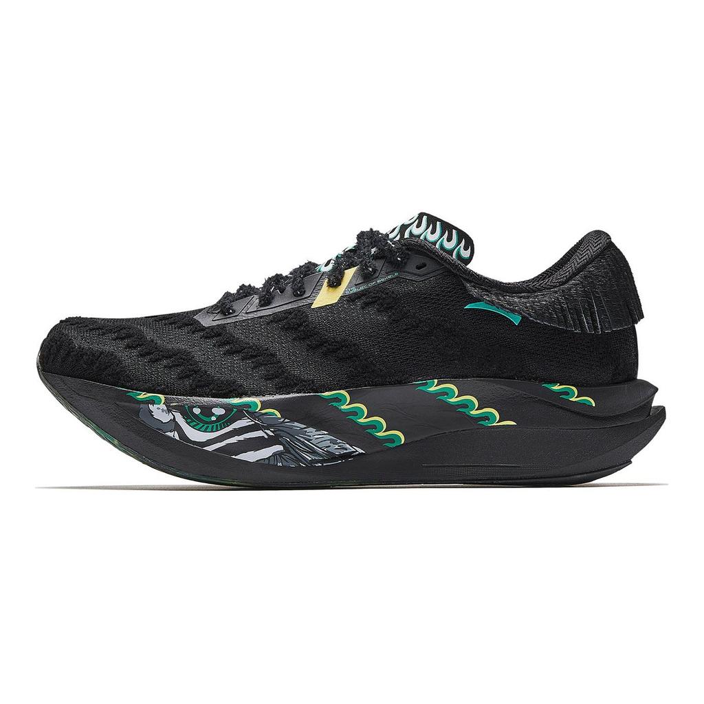 Anta C202 7.0 Cushioning, Wear Resistant Low Top Carbon Plate Casual Running Shoes Men's Basic Black 112545563R-1