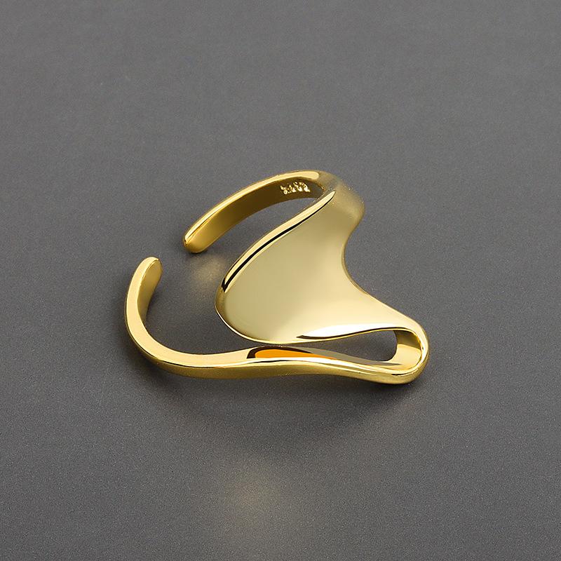 BF CLUB Silver Color Rings for Women Men Twist Trendy Elegant Creative Design Irregular Adjustable Party Jewelry