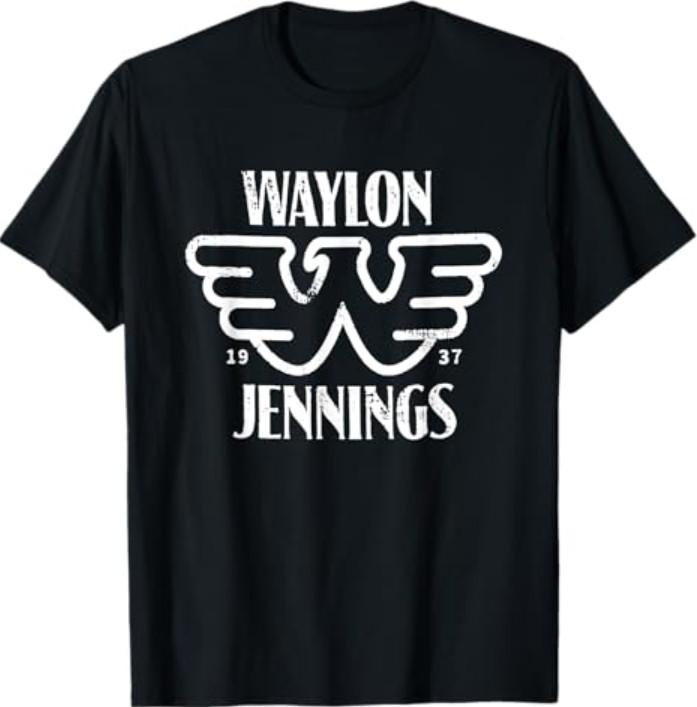 Waylon Jennings - Official Merchandise - Flying W Vintage T-Shirt