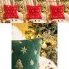Luxurious Embroidered Sequin Christmas Tree Throw Pillow Cover With Snowflake Design