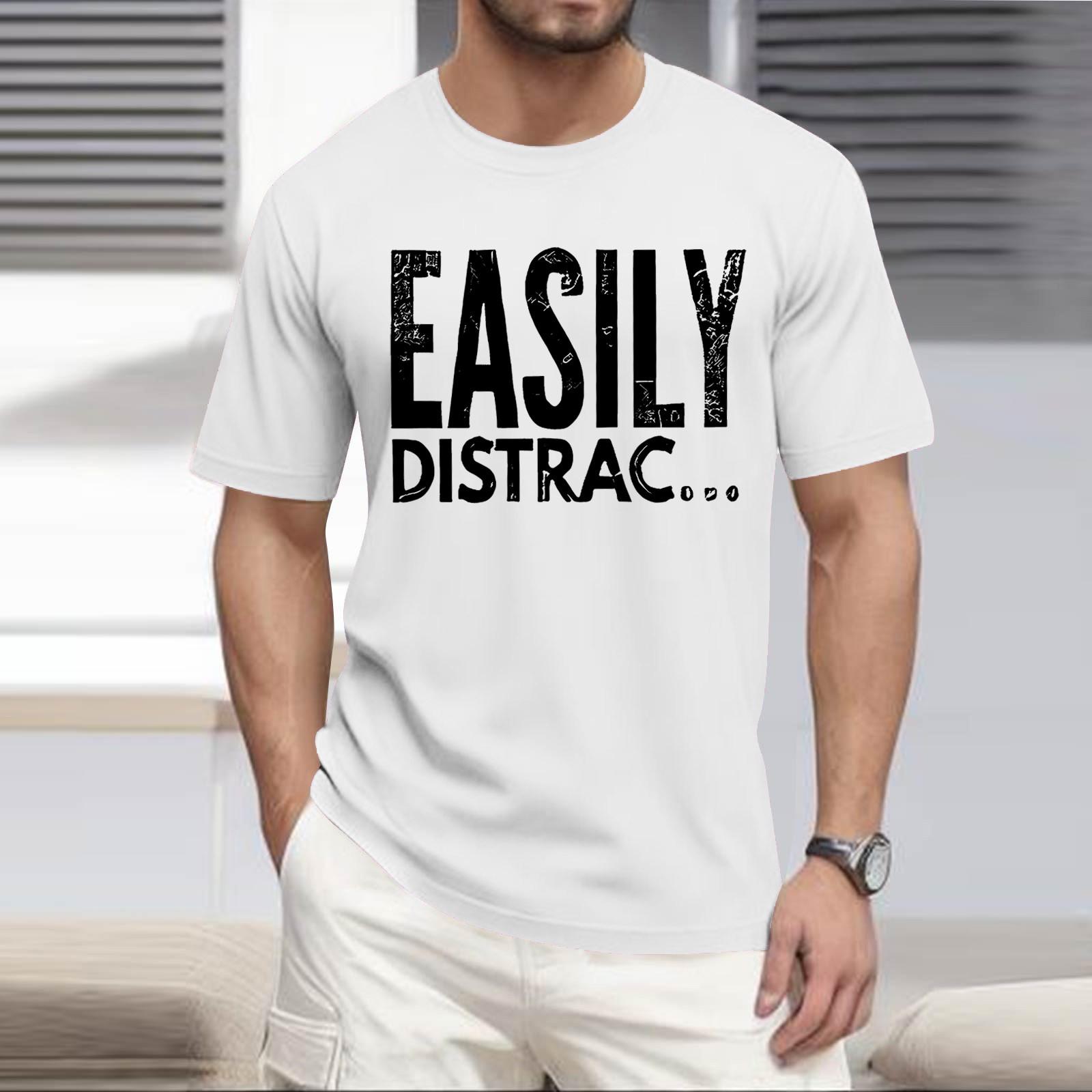 

Мужская модная футболка, уличная повседневная одежда с коротким рукавом XL белый