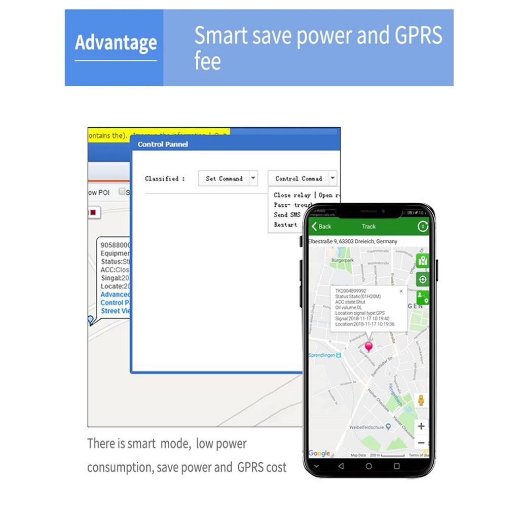 TK100 Auto LKW Motorrad GPS Locator Tracker GSM GPRS Echtzeit Tracking Gerät System