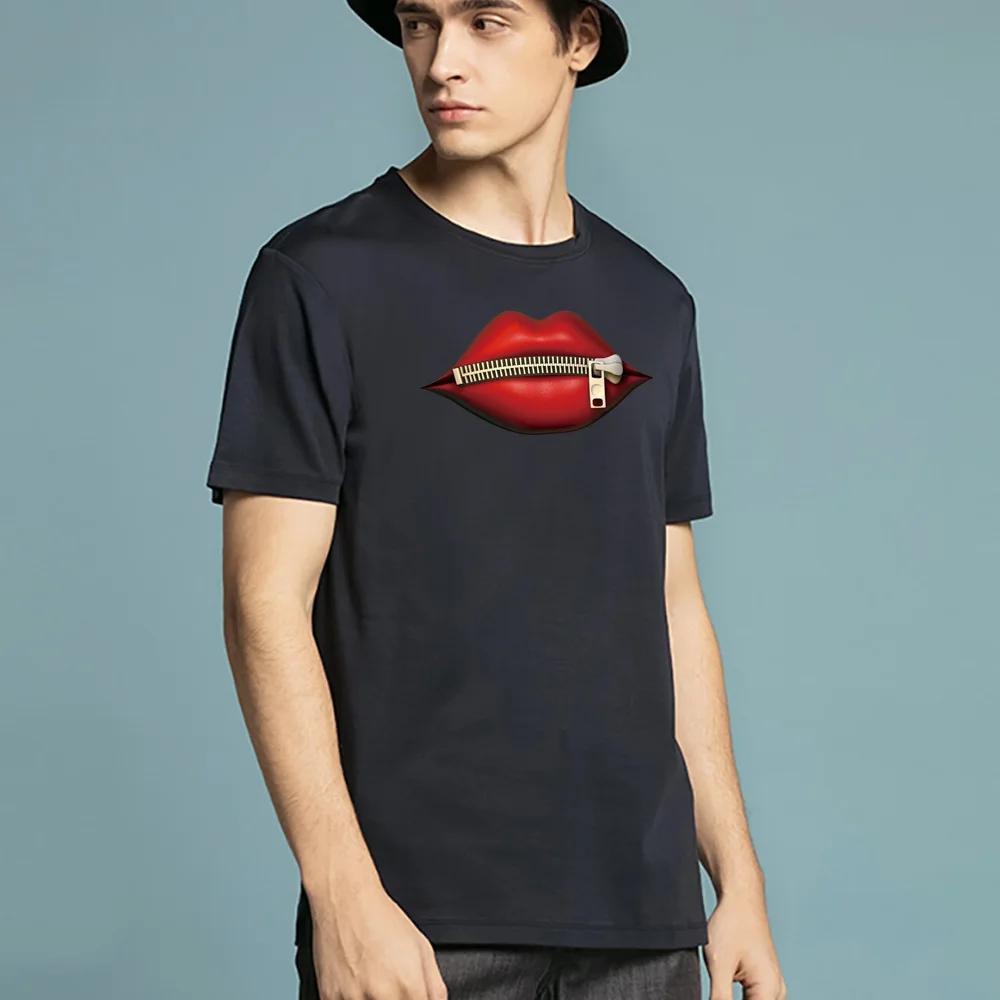 

Men s T-shirt Harajuku Top Summer Round Neck Casual Mouth Printed T-shirts Short Sleeve Streetwear Clothing Tops Soft Pullover XXXXXL чёрный