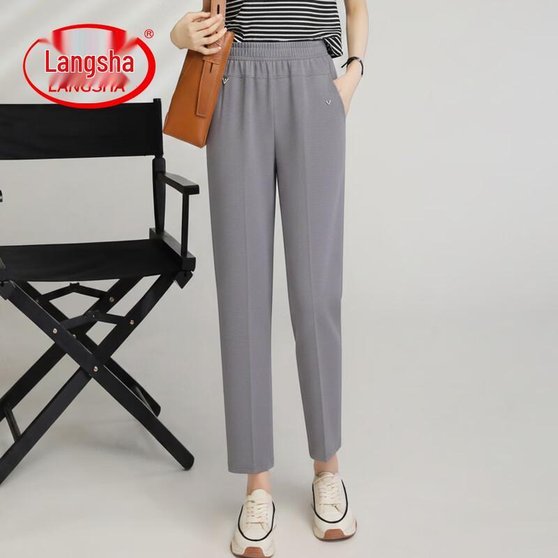 LangSha Women s Summer Loose Cropped Pants XL