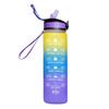 32oz Motivational Fitness Sports Water Bottle With Time & Straw, Large Wide Mouth Leakproof