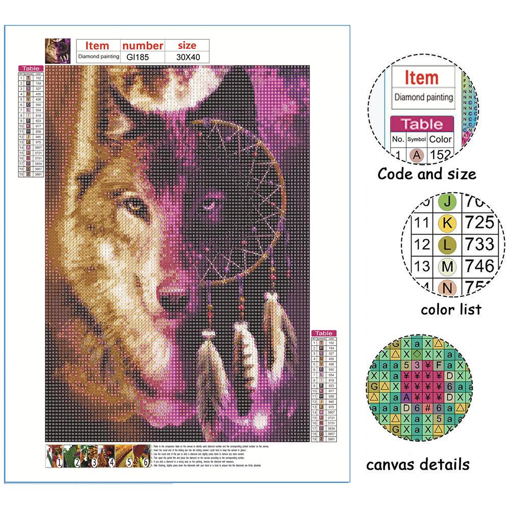 5D Diy diamentowe malowanie totem wilka zestaw do haftu krzyżykowego pełny haft diamentowy mozaika obraz artystyczny wystrój dżetów prezent