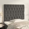 vidaXL Headboard Dark Grey 100 X 7 X 118/128 Cm Velvet