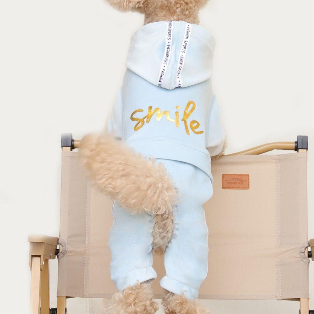 Cute Dog Jumpsuit Pullovers Pet Clothes Bulldogs Dog Hooded  Spring