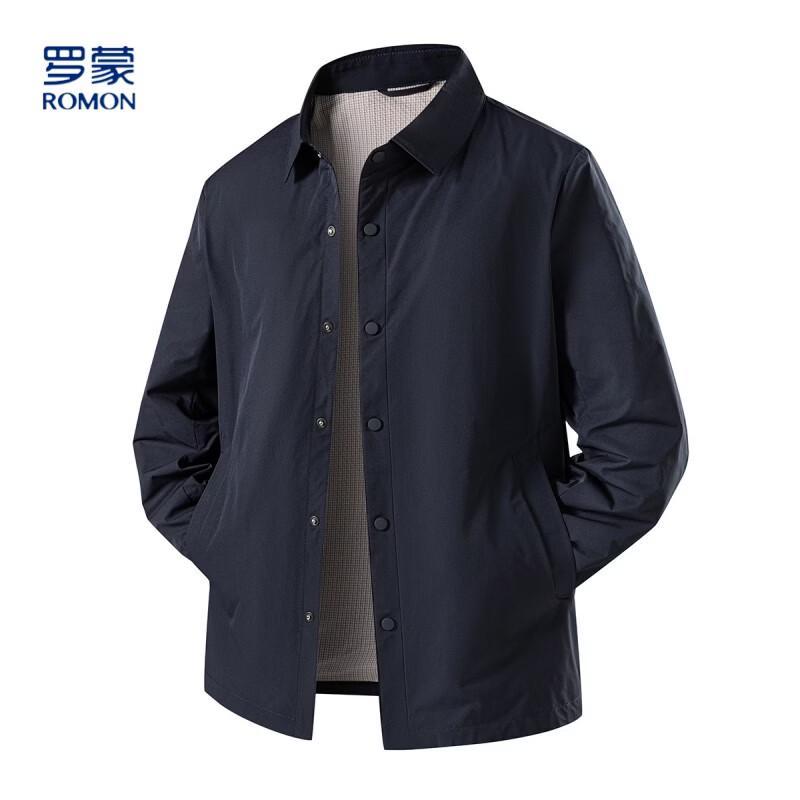 Romon Men s Lapel Business Casual Windbreaker Jacket