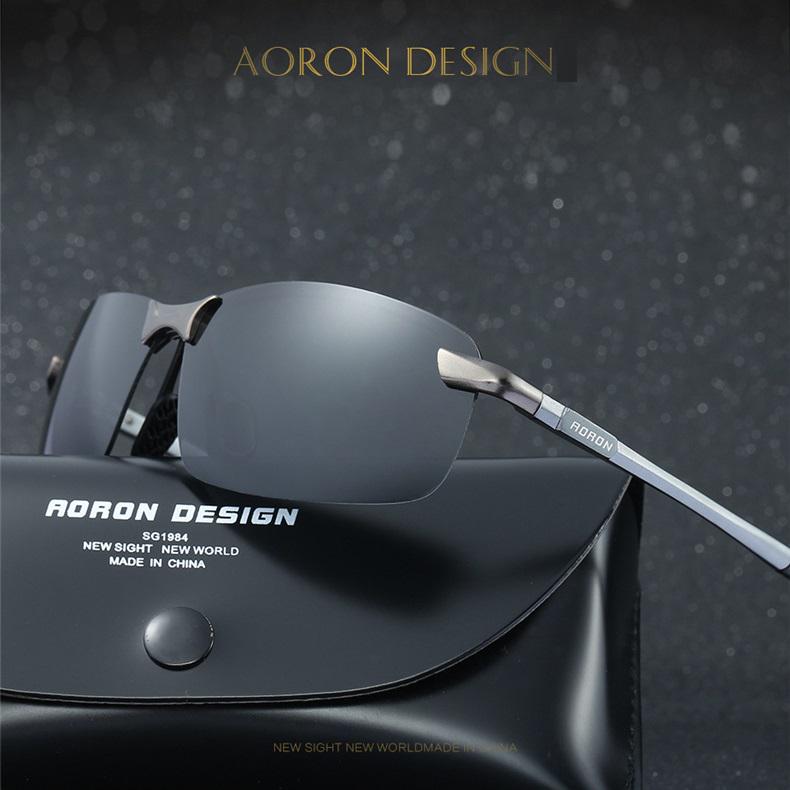 AORON Fashion Okulary polaryzacyjne Klasyczne okulary Marka Design Gogle Ochrona UV400 Metalowa rama Okulary