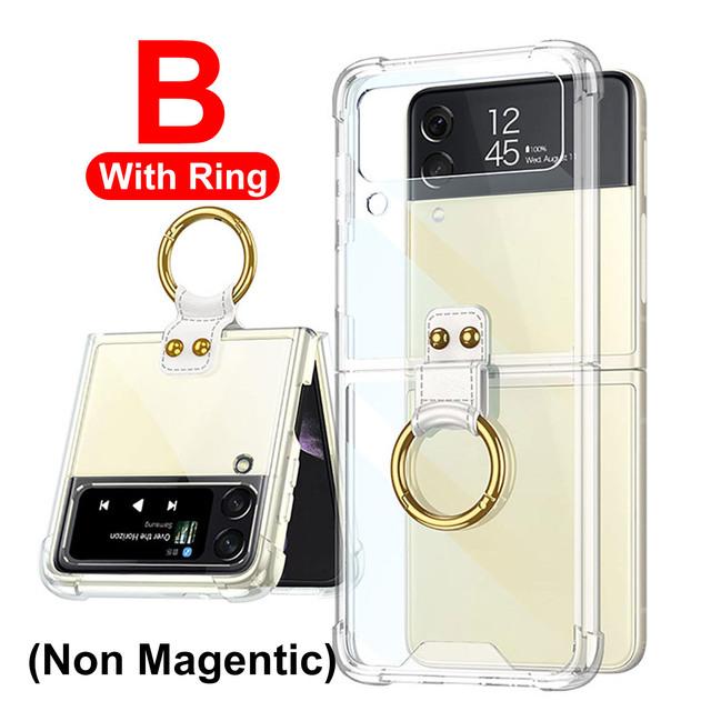 Pouzdro s magnetickým pantem pro Samsung Galaxy Z Flip 4 Full Protector Case s filmovým krytem objektivu fotoaparátu Pro Samsung Galaxy Z Flip 4 Case