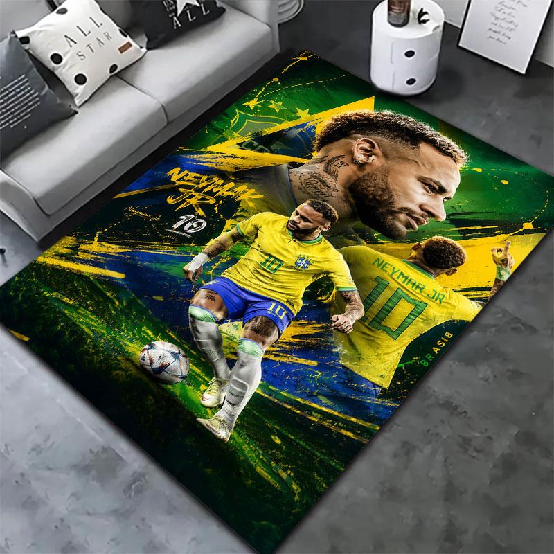 Neymar Jr Carpet Rug for Living Room Bedroom Home Sofa Decoration,Kids play Non-slip Floor Mat