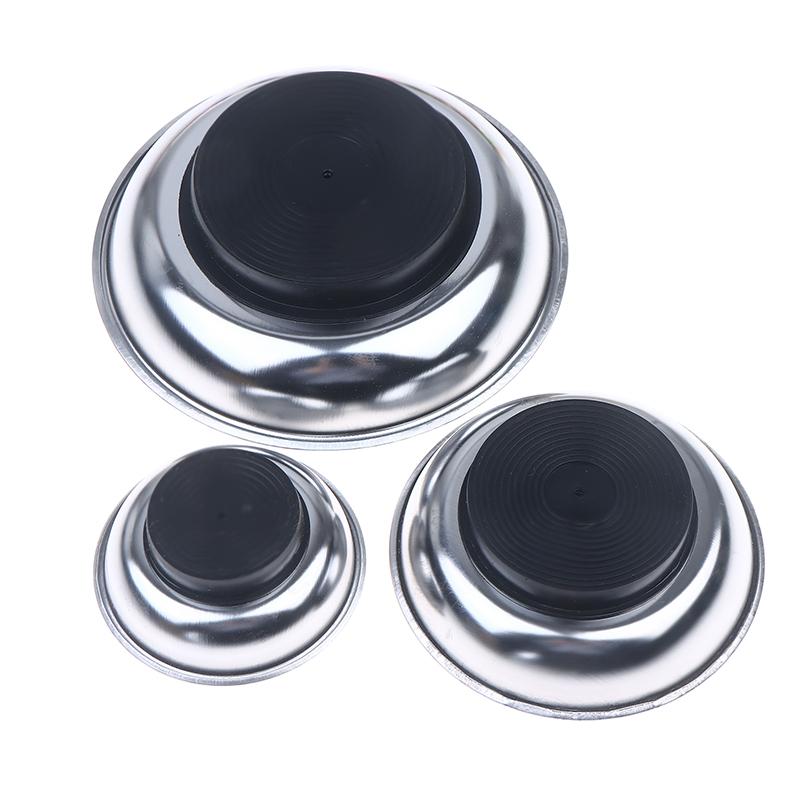 3-6 Inch Magnetic Tool Bowl Stainless Steel Magnetic Tray Circular Magnetic Parts Bowl Screws Sockets Storage Tray