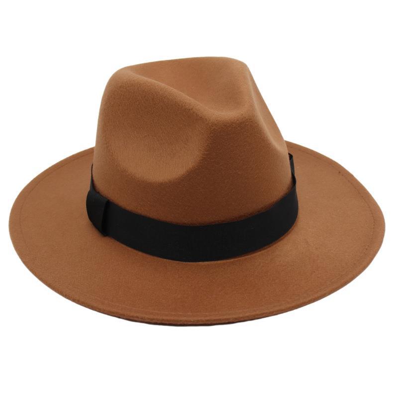 Shanghai Fedora Hat Tie-Dye Top Hat Jazz Hat Men And Women Felt Hat Temperament Woolen Hat Trend