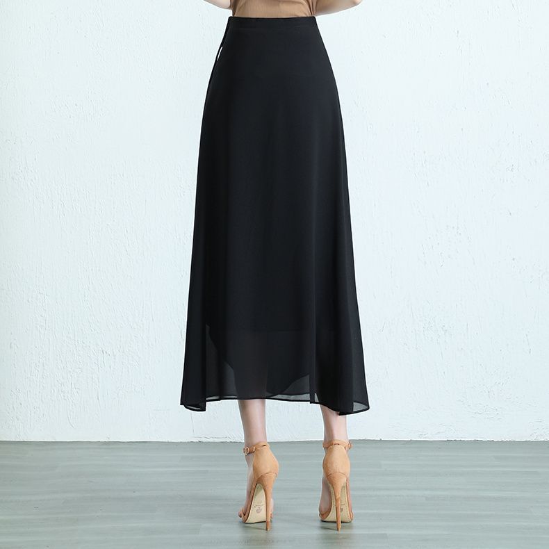 One Piece Skirt New Chiffon Skirt Women's Summer Thin High Waist Skirt