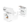 Moduł keystone Jack RJ45 kat. 6A UTP, beznarzędziowy, biały Netrack