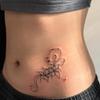 Plain Flower Tattoo Sticker, Waterproof And Long-Lasting, Advanced Sense, Simple And Small, Fresh Waist And Abdomen Tattoo Sticker.