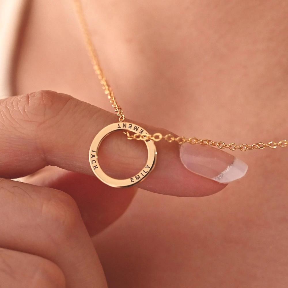 Fashion Trendy Custom Name Stainless Steel Link Pendant Necklace Personalized Carved Letter Rose Gold Plated Christmas Birthday