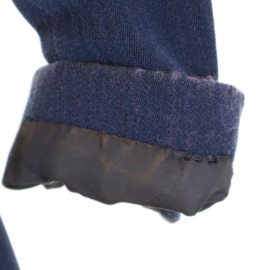 GUCCI 90s Made in Italy Old Herringbone pants suit Setup 40/42 Navy Women Used