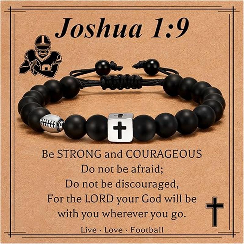 JYL TS Bracelet Adjustable  Cross Ball Pendant Reinforces Protection & Luck