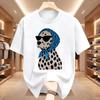 2026 Summer Retro WoUnisexs Unisex Dalmatian Print TShirt Unisex Cotton and Breathable Short Sleeve Oversized Loose Casual Tops