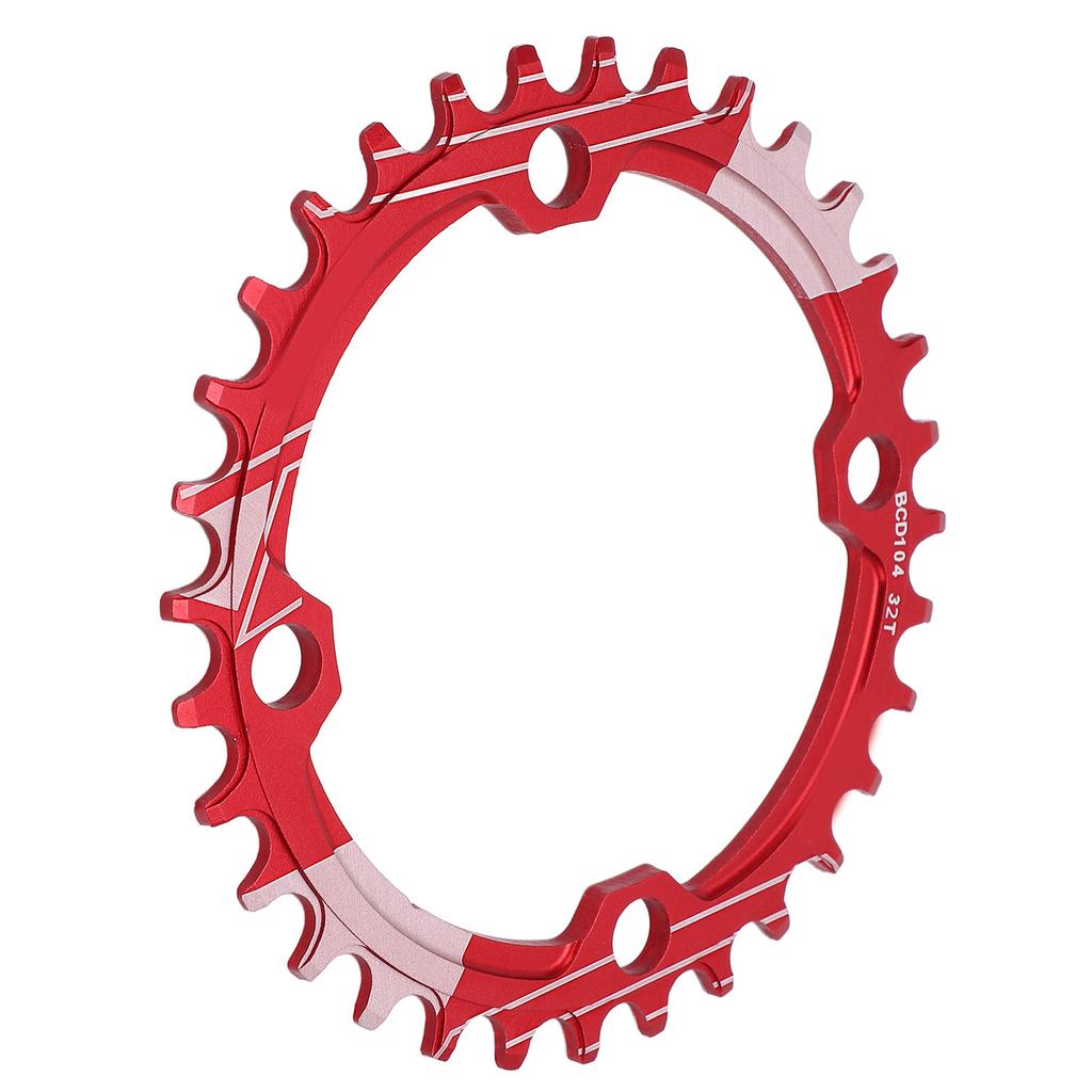 Lebycle 104BCD Round Narrow Wide Chainring MTB Bicycle 32T Crankset Tooth Plate PartsRed